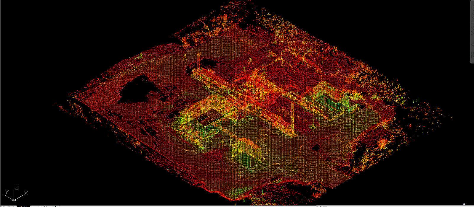 Dense point cloud capture of a facility