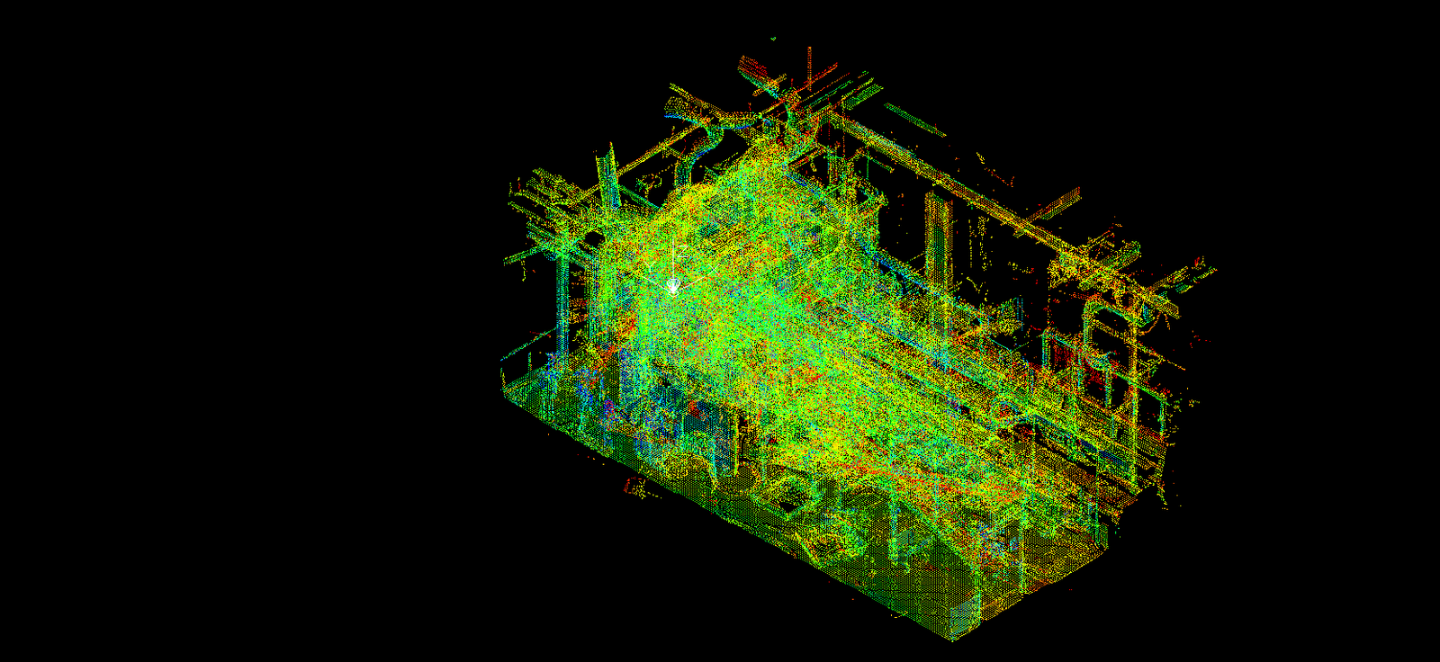 Point cloud scan of process plant piping