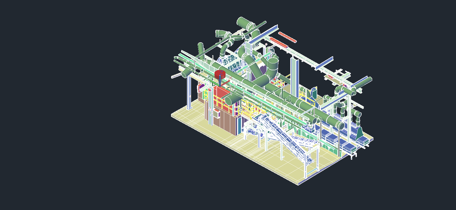 3D model of process plant equipment